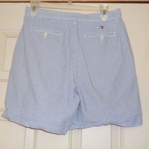 Tommy Hilfiger Blue White pinstripe Shorts Size 8